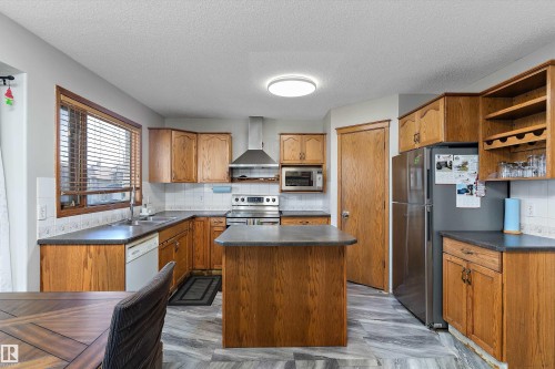 15903 62 Street, Edmonton, AB - Indoor Photo Showing Kitchen With Double Sink