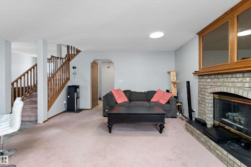 15903 62 Street, Edmonton, AB - Indoor Photo Showing Living Room With Fireplace