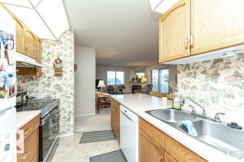 301 911 Rabbit Hill Road, Edmonton, AB - Indoor Photo Showing Kitchen With Double Sink