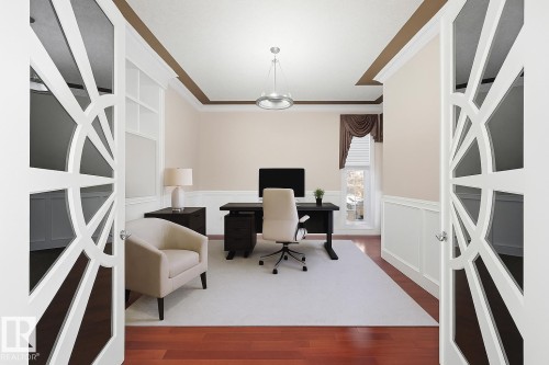 Virtually staged den - 872 Hollands Landing, Edmonton, AB - Indoor