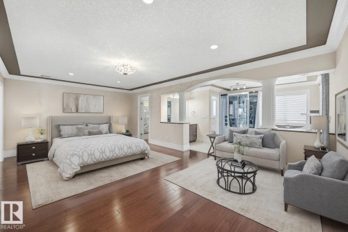Virtually staged primary bedroom - 872 Hollands Landing, Edmonton, AB - Indoor Photo Showing Other Room