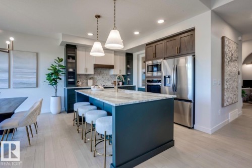 73 Jubilation Drive, St. Albert, AB - Indoor Photo Showing Kitchen With Upgraded Kitchen