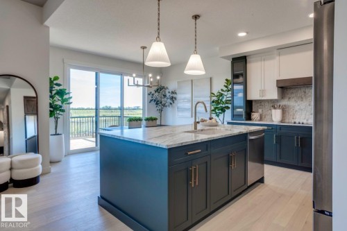 73 Jubilation Drive, St. Albert, AB - Indoor Photo Showing Kitchen With Upgraded Kitchen