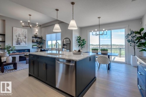 73 Jubilation Drive, St. Albert, AB - Indoor Photo Showing Kitchen With Double Sink With Upgraded Kitchen