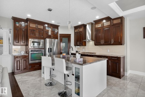 527 Albany Way, Edmonton, AB - Indoor Photo Showing Kitchen With Upgraded Kitchen