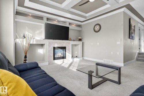 527 Albany Way, Edmonton, AB - Indoor With Fireplace