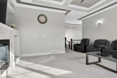 527 Albany Way, Edmonton, AB - Indoor With Fireplace
