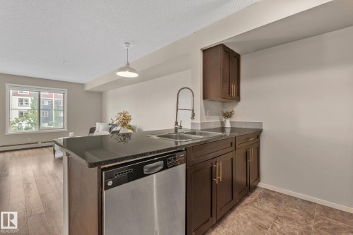 210 5804 Mullen Place, Edmonton, AB - Indoor Photo Showing Kitchen With Double Sink