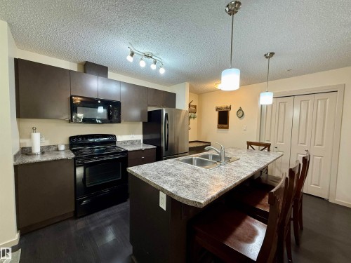 202 340 Windermere Road, Edmonton, AB - Indoor Photo Showing Kitchen With Double Sink