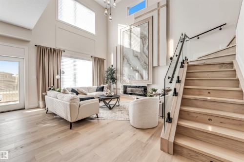 7663 Kimiwan Crescent, Edmonton, AB - Indoor With Fireplace