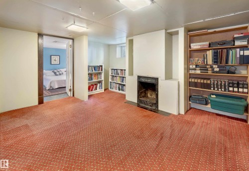 12614 106 Avenue, Edmonton, AB - Indoor Photo Showing Other Room With Fireplace