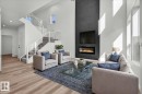 1154 Gyrfalcon Crescent, Edmonton, AB  - Indoor Photo Showing Living Room With Fireplace 