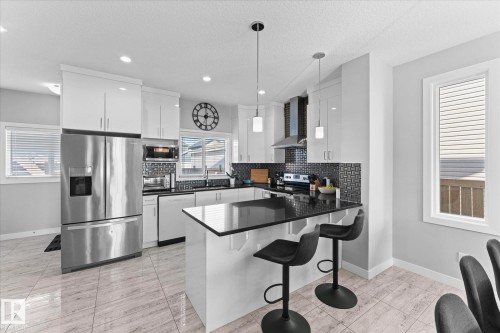 3510 48 Avenue, Beaumont, AB - Indoor Photo Showing Kitchen With Stainless Steel Kitchen With Double Sink With Upgraded Kitchen
