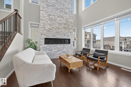 3419 Chickadee Drive, Edmonton, AB - Indoor Photo Showing Other Room With Fireplace