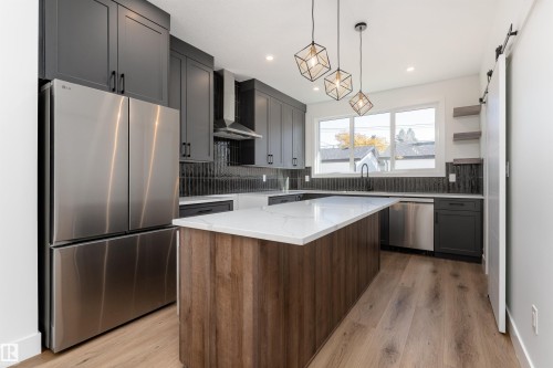 12031 124 Street, Edmonton, AB - Indoor Photo Showing Kitchen With Upgraded Kitchen