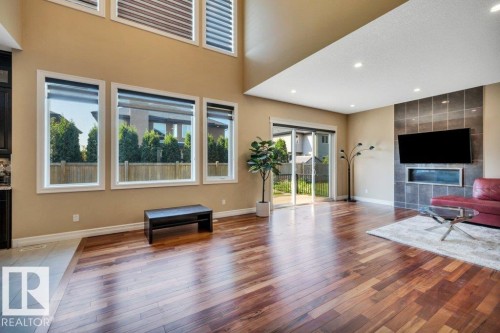 1211 Adamson Drive, Edmonton, AB - Indoor Photo Showing Other Room With Fireplace