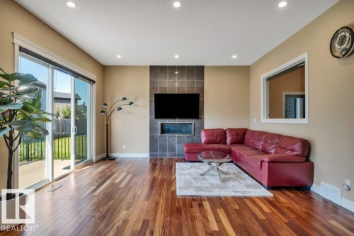 1211 Adamson Drive, Edmonton, AB - Indoor Photo Showing Living Room With Fireplace
