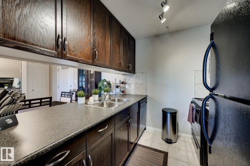 317 1204 156 Street, Edmonton, AB - Indoor Photo Showing Kitchen With Double Sink