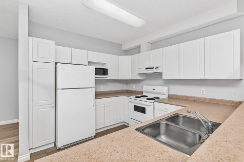 308 9120 156 Street, Edmonton, AB - Indoor Photo Showing Kitchen With Double Sink