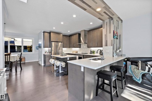 4 Fosbury Link, Sherwood Park, AB - Indoor Photo Showing Kitchen With Double Sink With Upgraded Kitchen