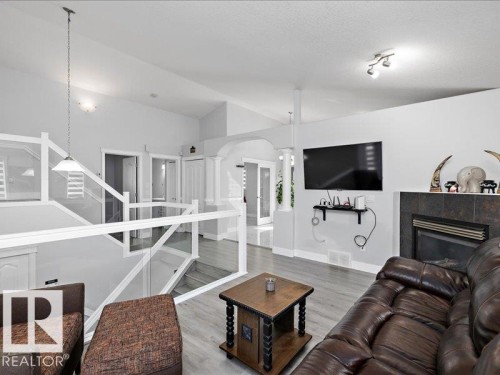 2919 151A Avenue, Edmonton, AB - Indoor Photo Showing Living Room With Fireplace