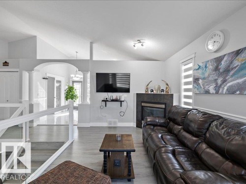 2919 151A Avenue, Edmonton, AB - Indoor Photo Showing Living Room With Fireplace
