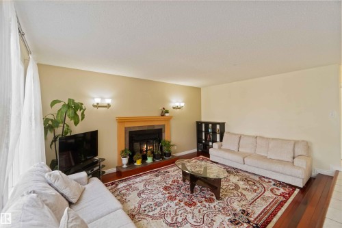 18204 61 Avenue, Edmonton, AB - Indoor Photo Showing Living Room With Fireplace