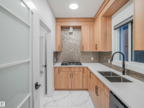 1305 Adamson Drive, Edmonton, AB - Indoor Photo Showing Kitchen With Double Sink With Upgraded Kitchen