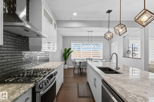 7520 173 Avenue, Edmonton, AB - Indoor Photo Showing Kitchen With Double Sink With Upgraded Kitchen