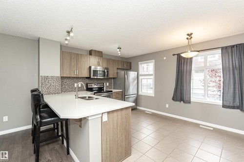 60 9151 Shaw Way, Edmonton, AB - Indoor Photo Showing Kitchen With Double Sink
