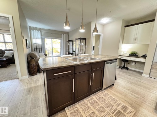 218 508 Griesbach Parade, Edmonton, AB - Indoor Photo Showing Kitchen With Double Sink With Upgraded Kitchen