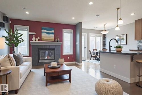 819 172 Street, Edmonton, AB - Indoor Photo Showing Living Room With Fireplace