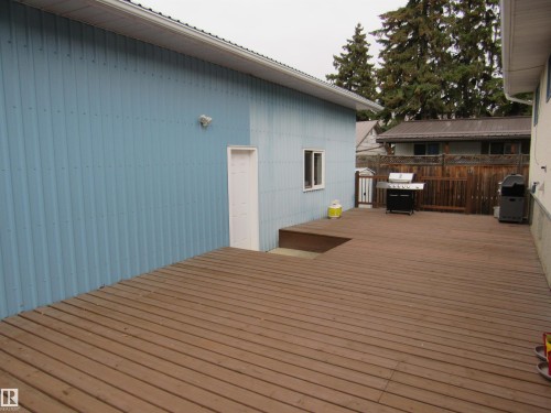 Deck with a grill - 5016 51 Street, Barrhead, AB - Outdoor With Exterior
