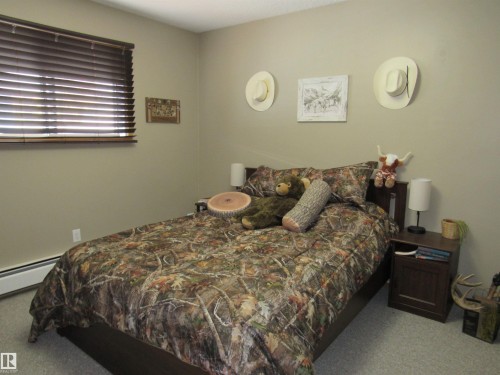 View of carpeted bedroom - 5016 51 Street, Barrhead, AB - Indoor Photo Showing Bedroom