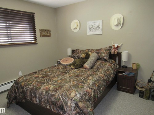 View of carpeted bedroom - 5016 51 Street, Barrhead, AB - Indoor Photo Showing Bedroom