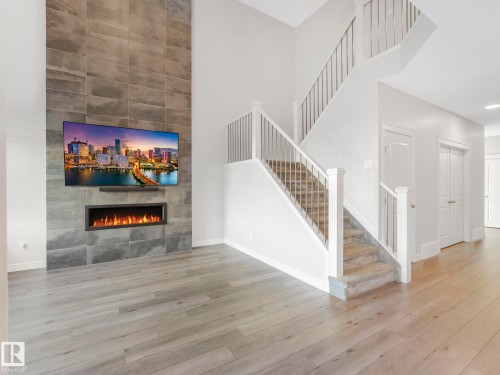 9919 223 Street, Edmonton, AB - Indoor Photo Showing Other Room With Fireplace