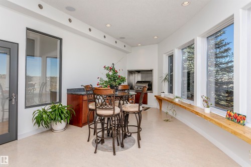 Dining room with recessed lighting and light floors - 19103 Ellerslie Road Sw, Edmonton, AB - Indoor