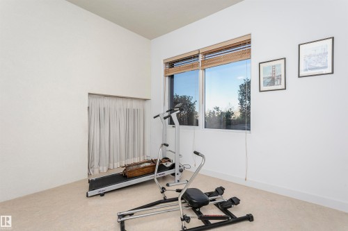 Workout area featuring carpet - 19103 Ellerslie Road Sw, Edmonton, AB - Indoor Photo Showing Gym Room