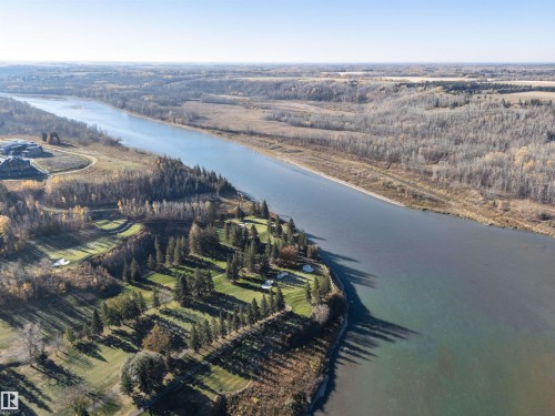 Aerial overview of property's location featuring a nearby body of water - 19103 Ellerslie Road Sw, Edmonton, AB - Outdoor With Body Of Water With View