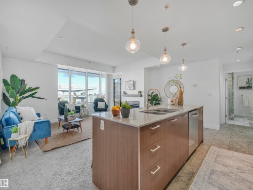 410 2504 109 Street, Edmonton, AB - Indoor Photo Showing Kitchen With Double Sink