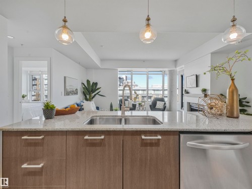 410 2504 109 Street, Edmonton, AB - Indoor Photo Showing Kitchen With Double Sink