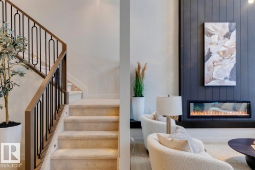 3280 Chernowski Way, Edmonton, AB - Indoor Photo Showing Other Room With Fireplace