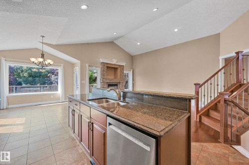 1213 Adamson Drive, Edmonton, AB - Indoor Photo Showing Kitchen With Double Sink