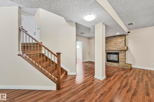 1213 Adamson Drive, Edmonton, AB - Indoor Photo Showing Other Room With Fireplace