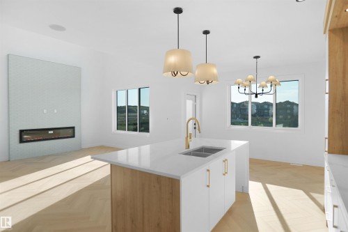 11 Trill Point(E), Spruce Grove, AB - Indoor Photo Showing Kitchen With Double Sink With Upgraded Kitchen