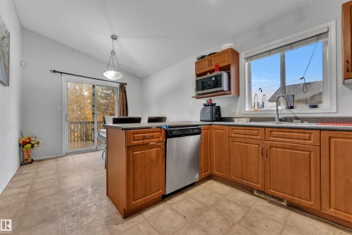 3307 24 Av Nw, Edmonton, AB - Indoor Photo Showing Kitchen With Double Sink