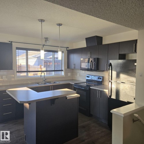 7315 22 Avenue, Edmonton, AB - Indoor Photo Showing Kitchen With Double Sink