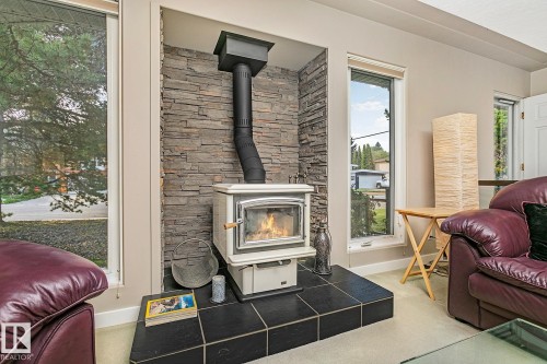 4412 107 Avenue, Edmonton, AB - Indoor With Fireplace