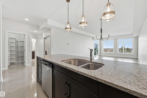 413 625 Leger Way, Edmonton, AB - Indoor Photo Showing Kitchen With Double Sink