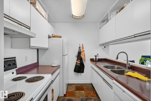402 9620 174 Street, Edmonton, AB - Indoor Photo Showing Kitchen With Double Sink